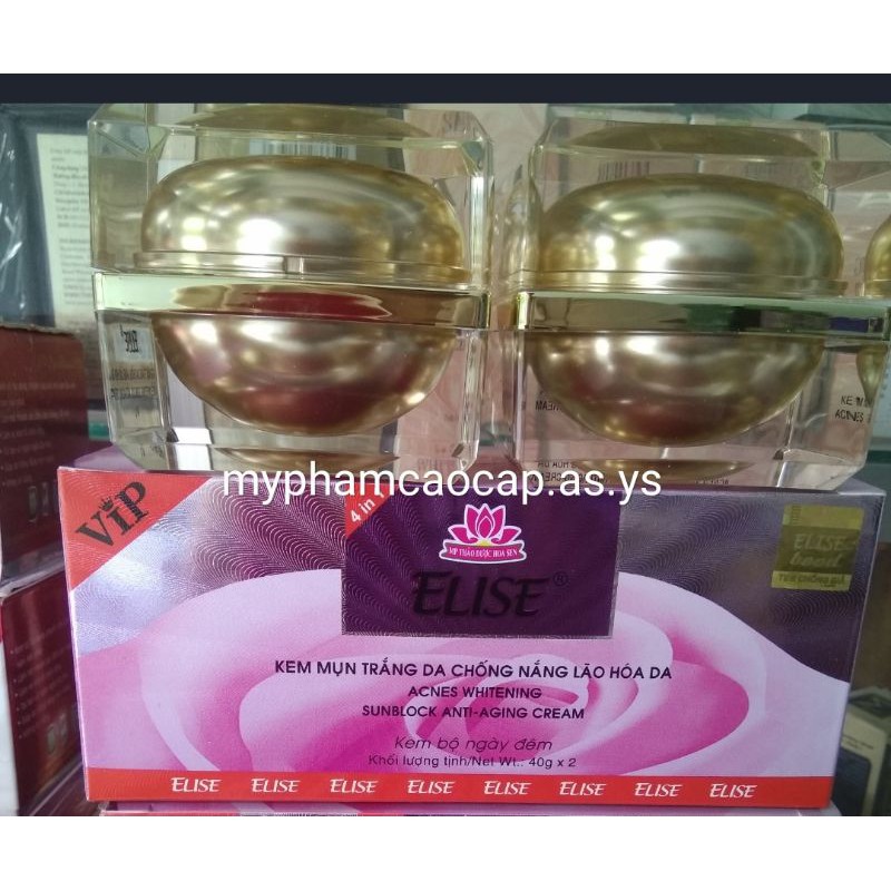 Kem bộ Elise mụn thâm trắng da lão hóa ngày và đêm 40g