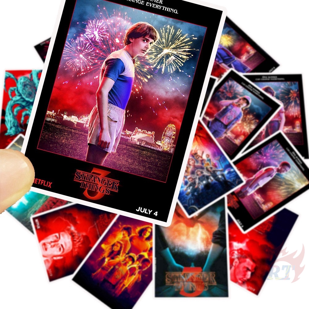 ❉ Hình Dán Poster Phim Stranger Things - Series B Mini ❉ Set 25 Sticker Dán Trang Trí TV