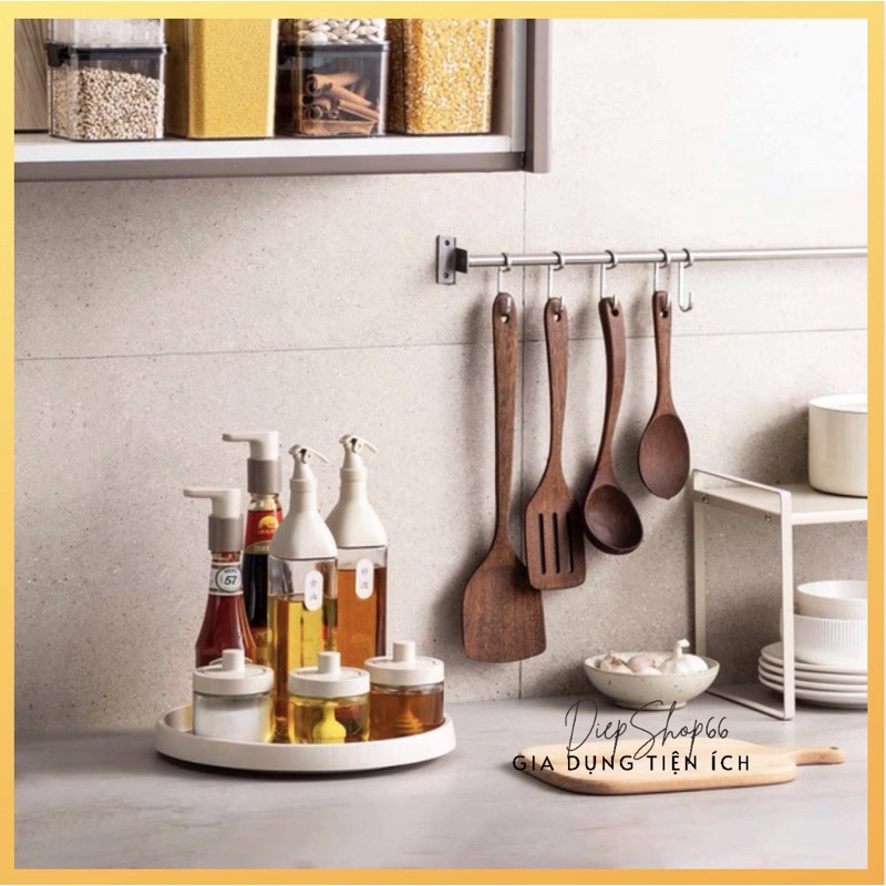 Kệ xoay đa năng - 360 độ ❤️  Kệ đựng gia vị - xoay tiện lợi - thông minh tiết kiệm không gian Decor nhà bếp
