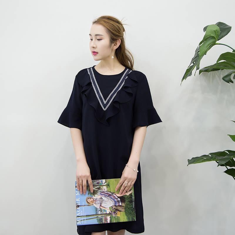 Váy bầu công sở bèo ngực