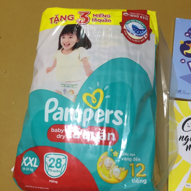 Tã quần PAMPERS  giữ dáng sz XL 48 mieng tặng 1 trong5 món như hình( quà tặng chỉ áp dụng cho CTKM dịp khai trương shop