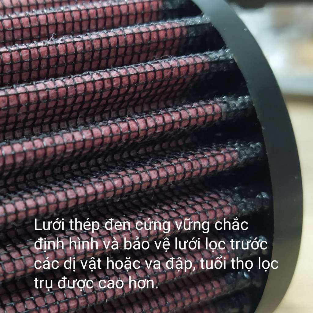 Lọc gió trụ STB Racing tẩm dầu K&N độ PXL, 62zz mẫu mới 2022