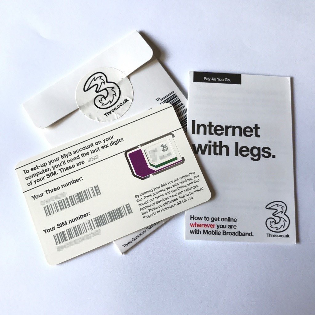 Sim Du Lịch Châu Âu 12GB 30 Ngày Nghe gọi không giới hạn Three UK