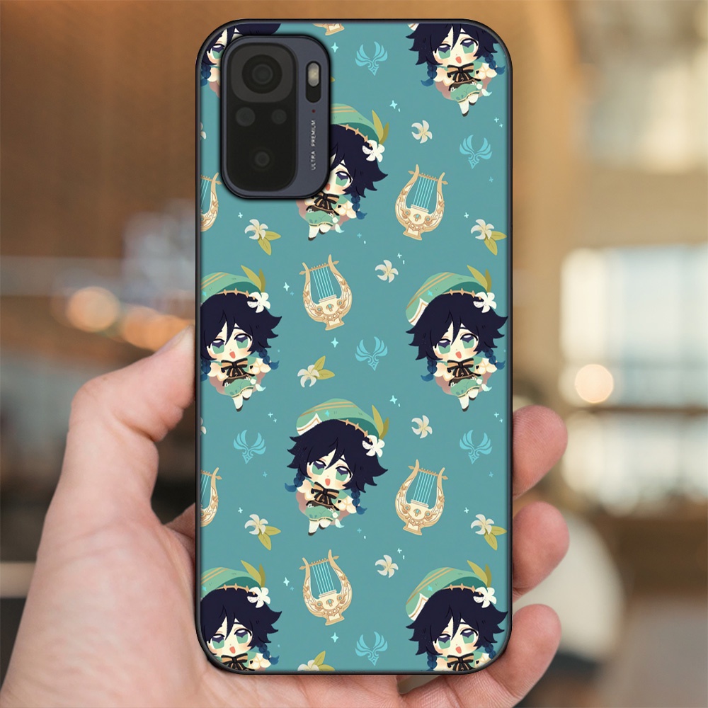 Ốp lưng Xiaomi Redmi Note 10, Note 10s viền đen in hình Venti Genshin Impact