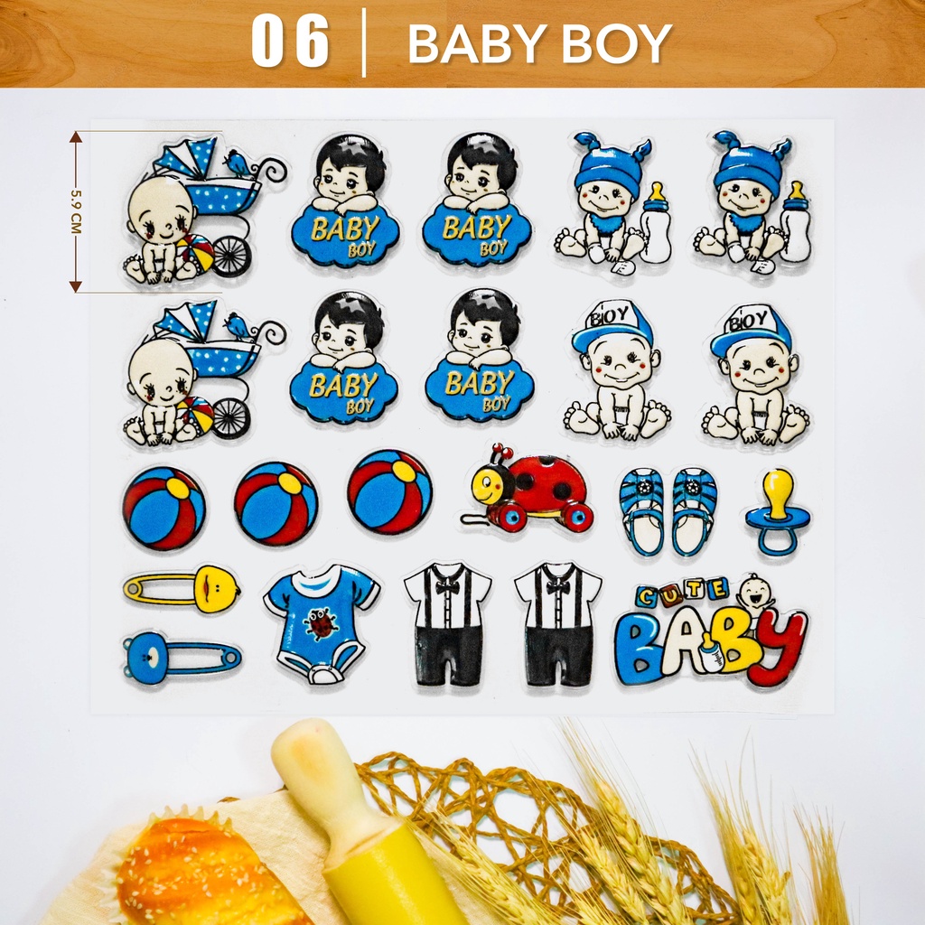 Hộp 5 tấm - Khuôn socola in hình Bé trai - Chocolate mold Baby Boy  - Đồng Tiến Việt Nam