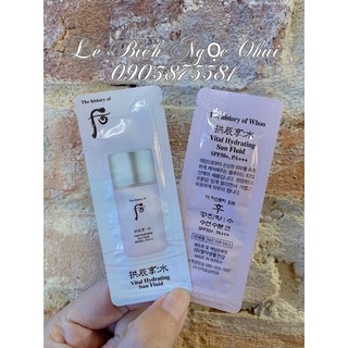 [Sample] 10 gói kem chống nắng kiềm dầu Whoo Hồng Vital Hydrating Sun Fluid
