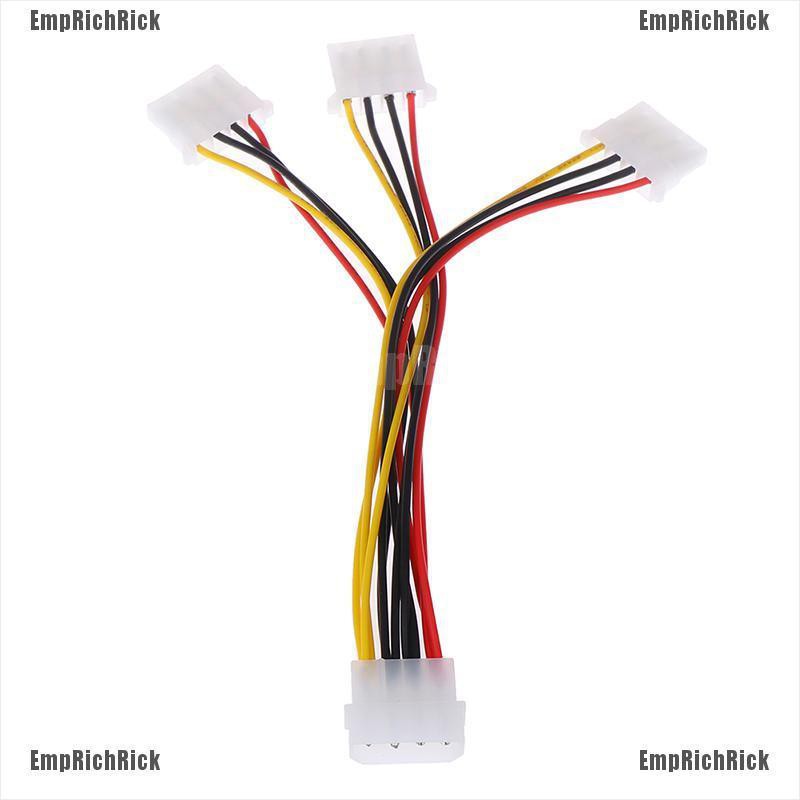 Dây cáp mở rộng 4 Pin chia 3 cổng 1 sang 3 Molex IDE cho nguồn tiện dụng