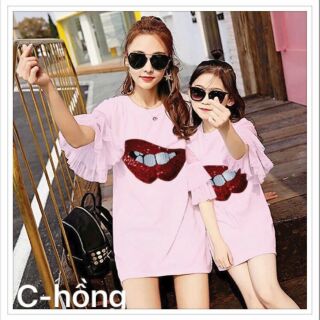 Set đầm môi kim sa Mẹ - con