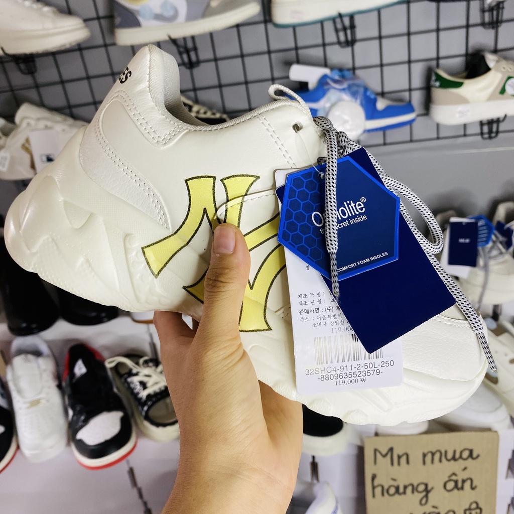 Giày 𝐌𝐋𝐁 NY nam nữ độn đế 5cm chữ Vàng - Alitastore
