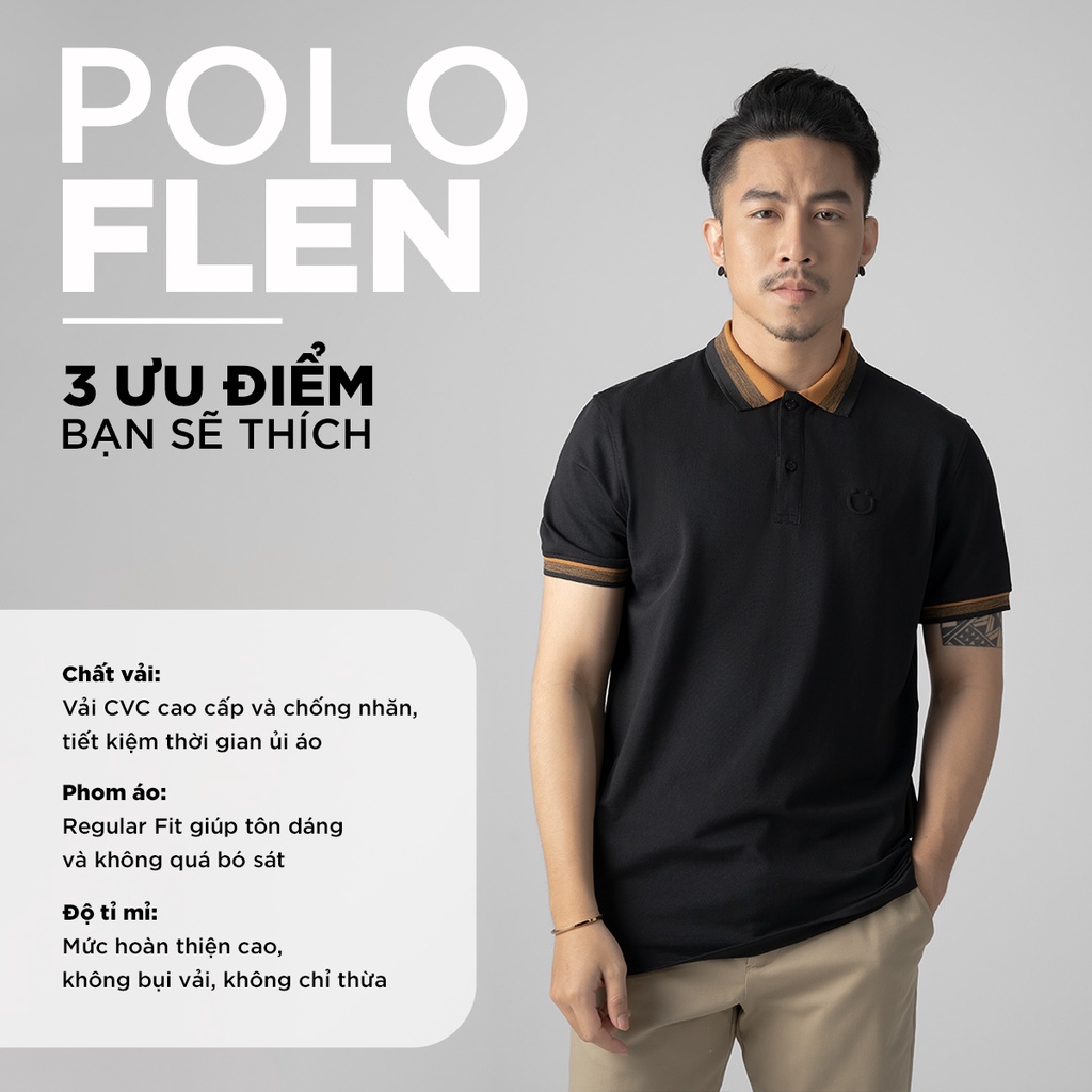 Áo polo nam cổ bẻ FLEN vải cá sấu Cotton kháng khuẩn ,chống nhăn, sang trọng - thanh lịch - HAPPYHOW