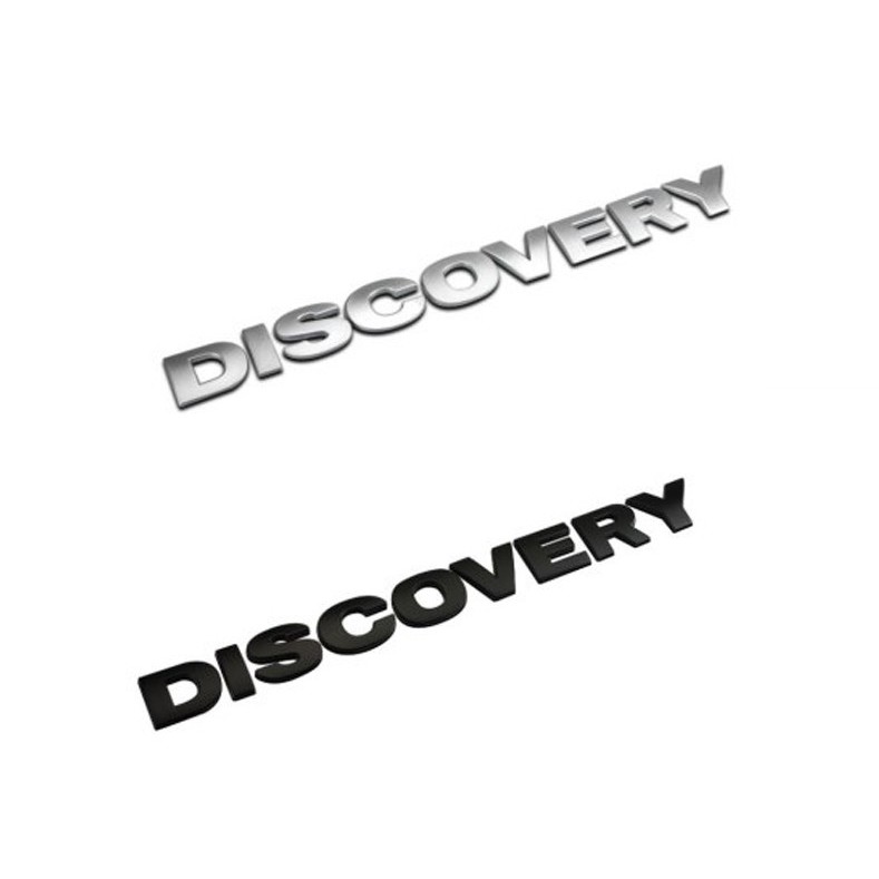 Chữ DISCOVERY màu vàng , đen , inox trang trí xe