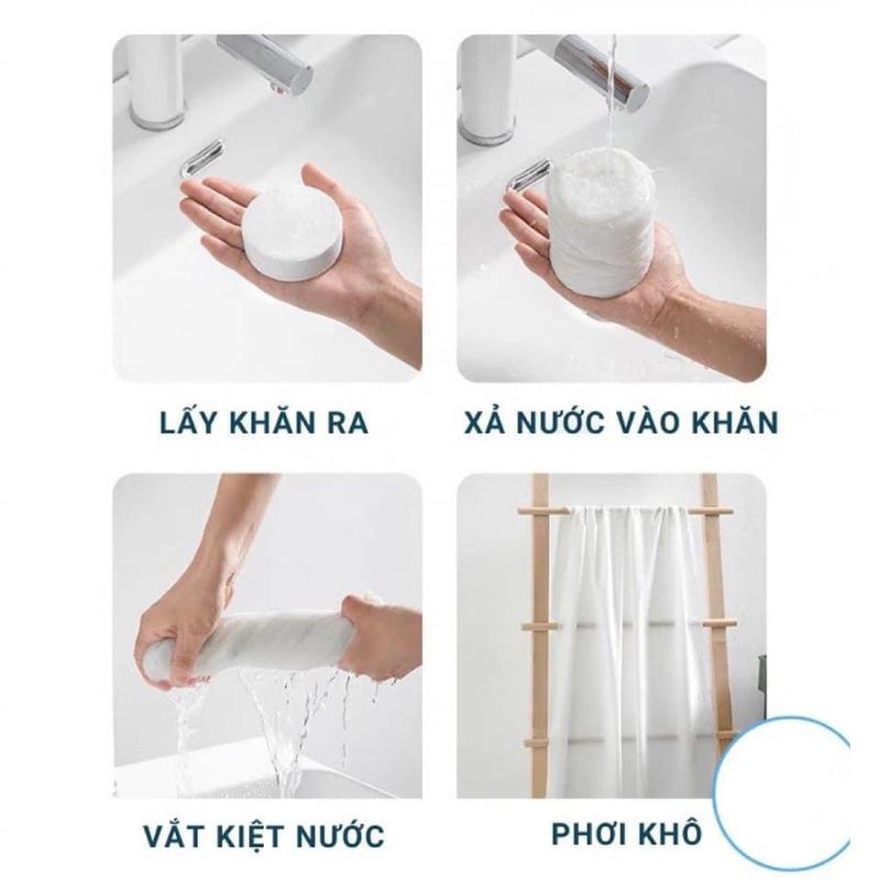 Khăn tắm nén du lịch cotton tiện lợi dùng một lần thấm nước tốt 70*140 cm MIIBOOSHI P.260