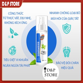 Xịt khử mùi hôi chân, giày dép, tiêu diệt vi khuẩn, chống ngứa, chiết xuất Bạc Hà, chính hãng hàng Quảng Châu nội địa