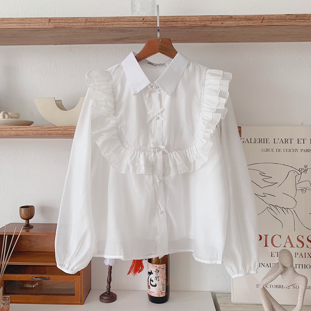 [ẢNH THẬT] - Áo sơ mi tiểu thư ulzzang 2 lớp - SM10 - jannahouse