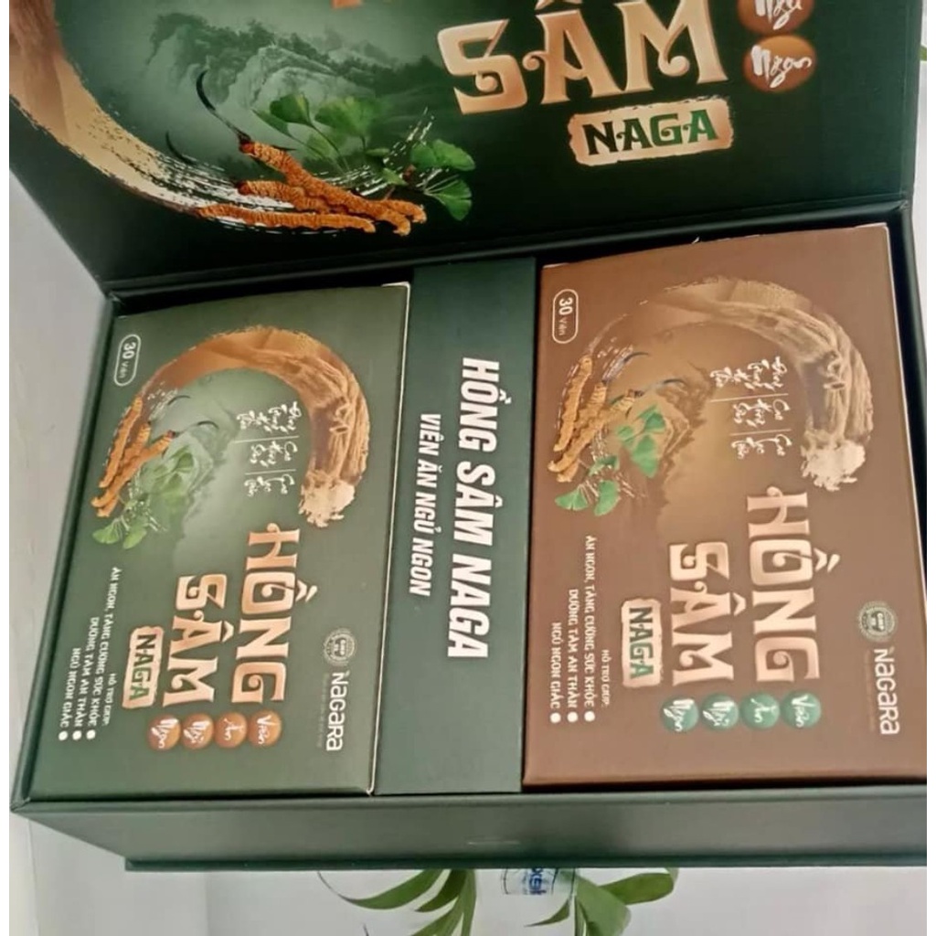 Hoạt huyết dưỡng não, viên uống bổ não, giúp ăn ngon, ngủ ngon, Hồng sâm NAGA