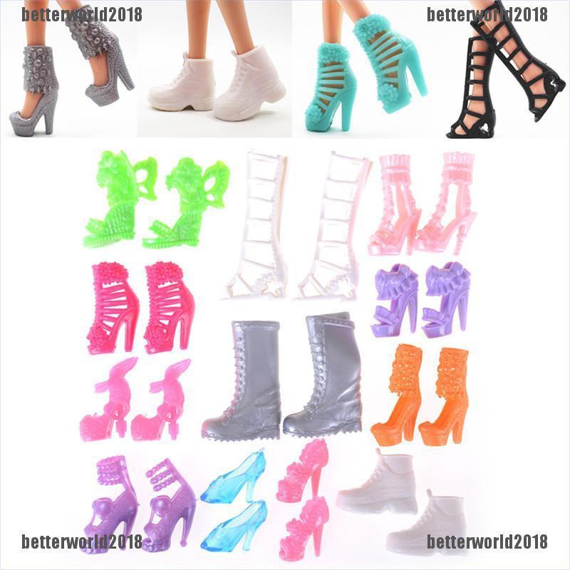 Bộ 12 Đôi Giày Boot Cao Gót 15% 150K Cho Búp Bê LIFETOY30K