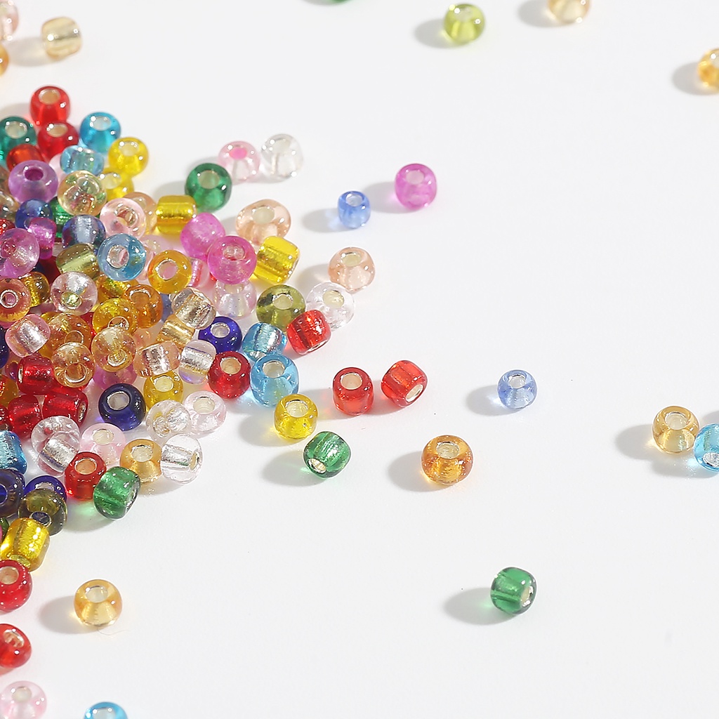 Chuỗi Hạt Thủy Tinh Màu Bạc 2mm Dùng Làm Trang Sức diy