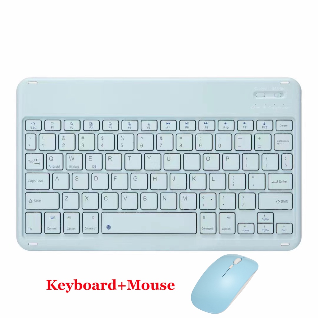 Bàn phím không dây 10 inch kèm chuột cho Samsung Galaxy Tab S6 Lite S7 FE S7 Plus S5e A 10.1 10.5 A7 10.4 8.0 Tab A7 Lite