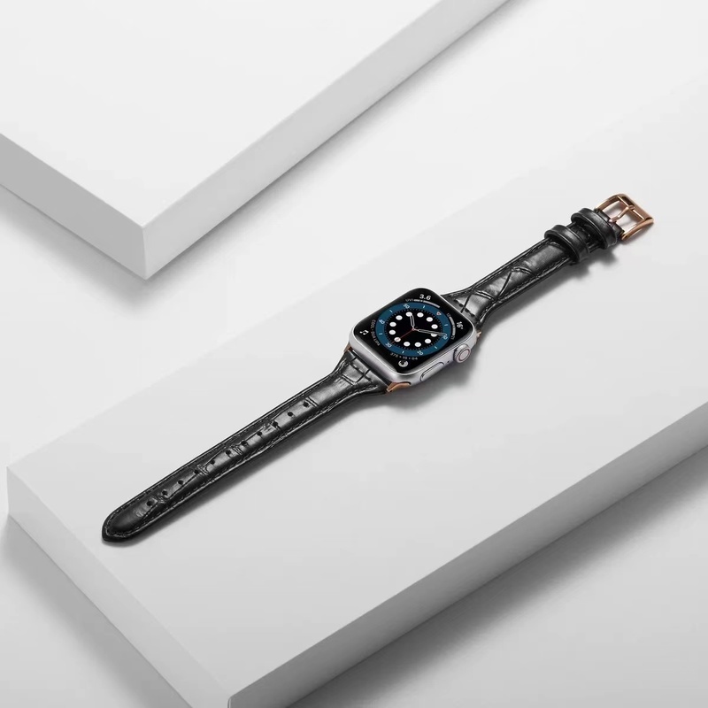 Dây Đeo Bằng Da Thật 10 Màu Cho Đồng Hồ Thông Minh Apple Watch 7 41mm 45mm 38mm 42mm 40mm 44mm se 6 5 4 3 2 1