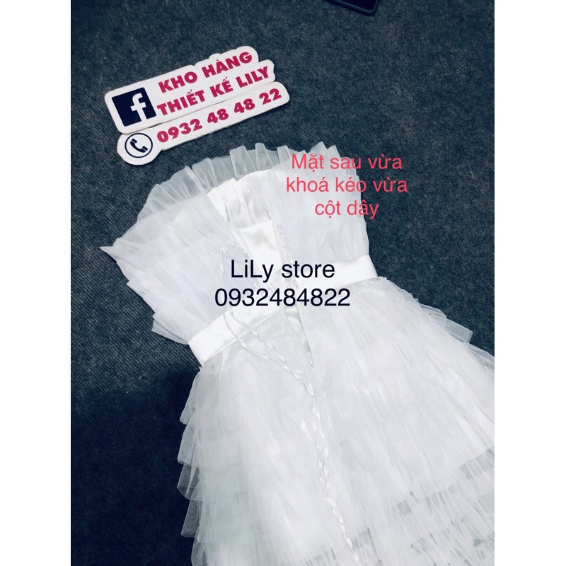 ĐẦM CÚP TẦNG ĐUÔI TÔM CỰC XINH ( ảnh và video thật 1000% )