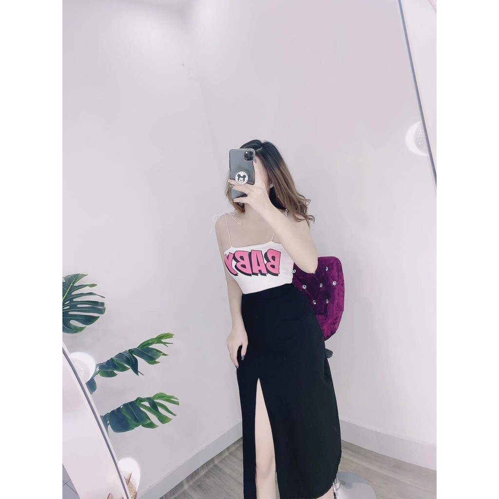 [HÌNH THẬT] ÁO HAI DÂY SỢI MẢNH BABY THUN NỮ CROPTOP ÔM BODY HOT GIRL ULZZANG HÀN QUỐC SWAG CHẤT 52