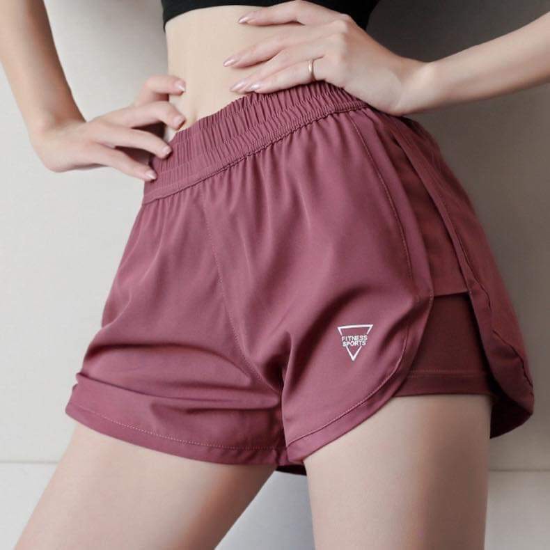 Quần đùi nữ 2 lớp, quần short, quần tập gym yoga