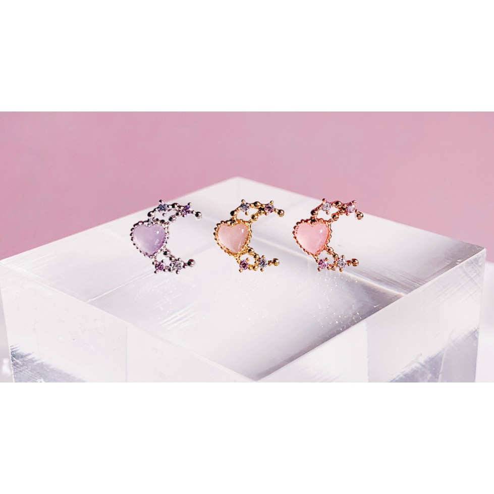 Khuyên tai Daylight Moon bản màu hồng (piercing/earring)