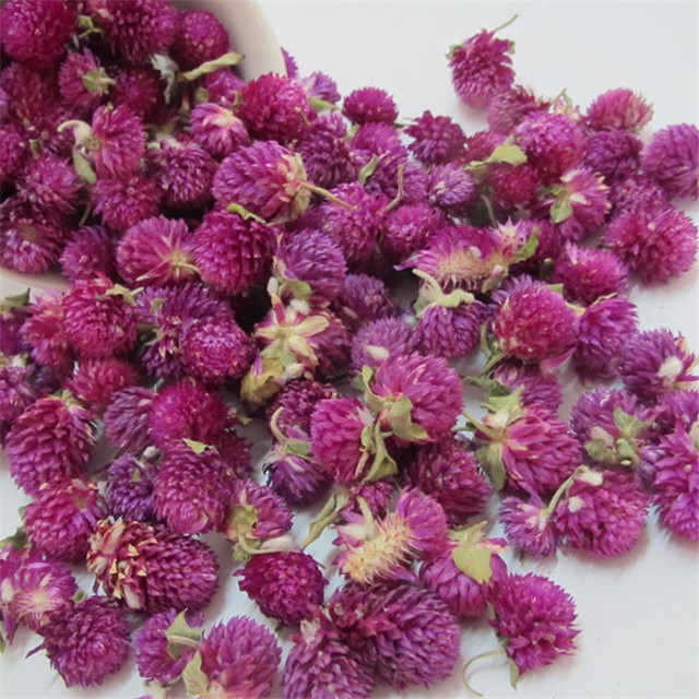 Hoa bách nhật tím sấy lạnh - Gói trà hoa khô - Hoa thảo mộc - Khối lượng 50 gram