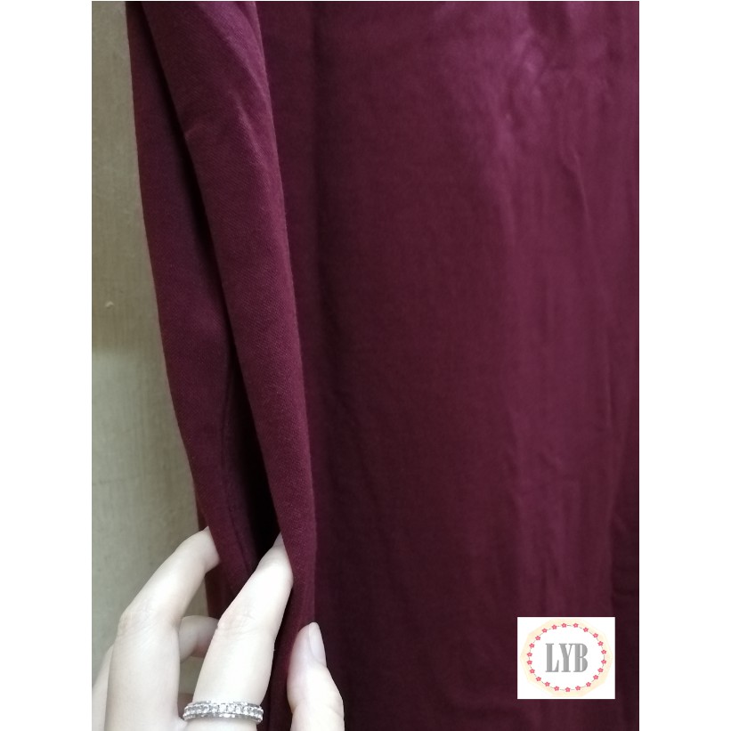 (LYB thanh lý) Đầm suông GAGO màu đỏ đô SIZE LỚN có túi 2 bên tiện lợi điểm nhấn khoét vai