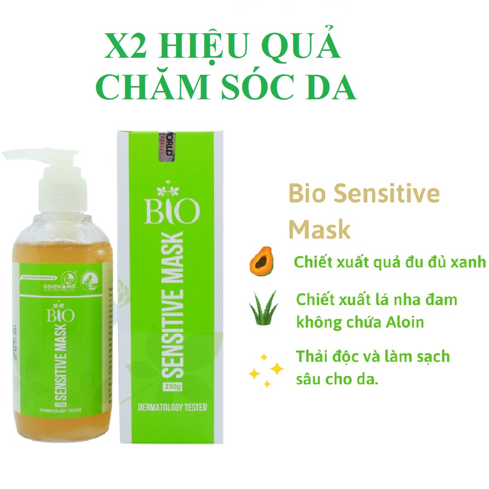 Thải độc BIO SENSITIVE MASK dành cho da nhạy cảm Mediworld 80G 250G