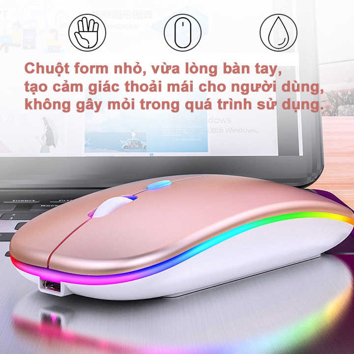 [Mã SR11JUNE5 giảm 20K đơn 50K] Chuột Không Dây YINDIAO A2 - Chống Ồn Pin Sạc Được Không Cần Thay PIN