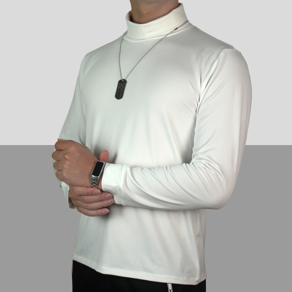 Áo thun cao cổ giữ nhiệt nam nữ cổ 6 cm chất cotton co dãn 4 chiều đanh mịn Freesize 45-95kg - Hàng cao cấp | BigBuy360 - bigbuy360.vn