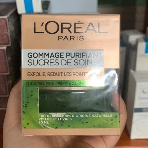 Tẩy tế bào chết mặt và môi L'oreal hương Kiwi