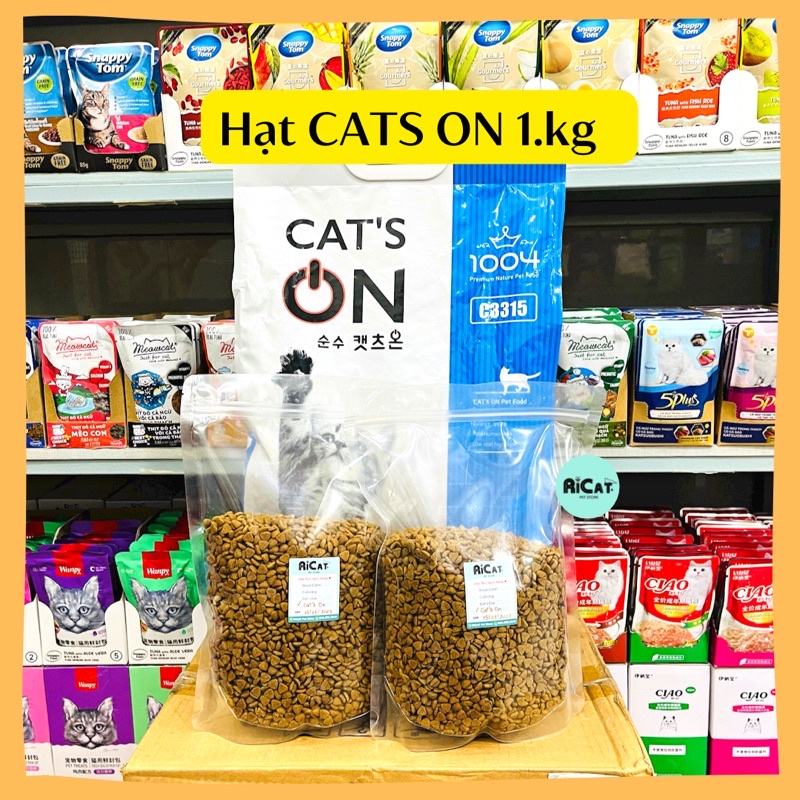 Thức ăn hạt CATS ON Túi 1kg | Hạt CatsOn dinh dưỡng cân bằng cho Mèo