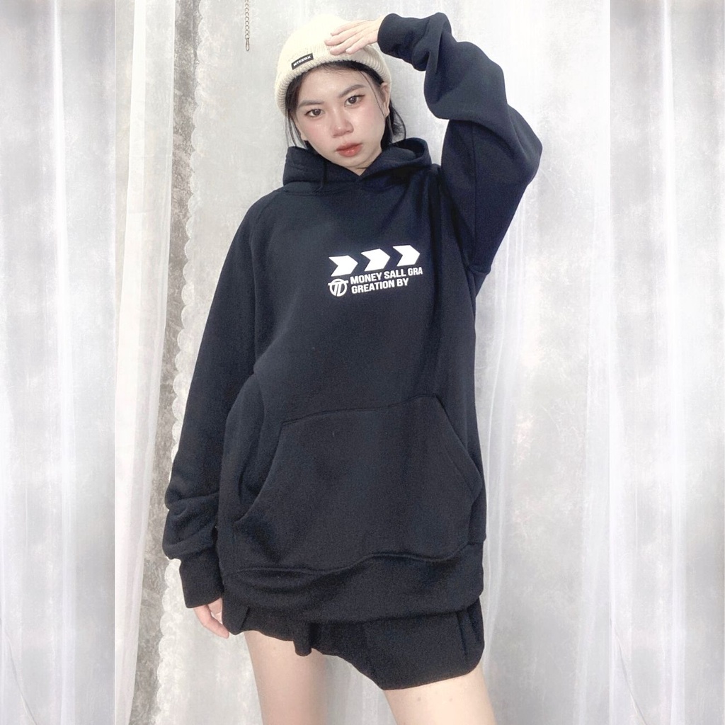 Áo Hoodie Unisex H17 form rộng nỉ bông mũ 2 lớp FPLUS