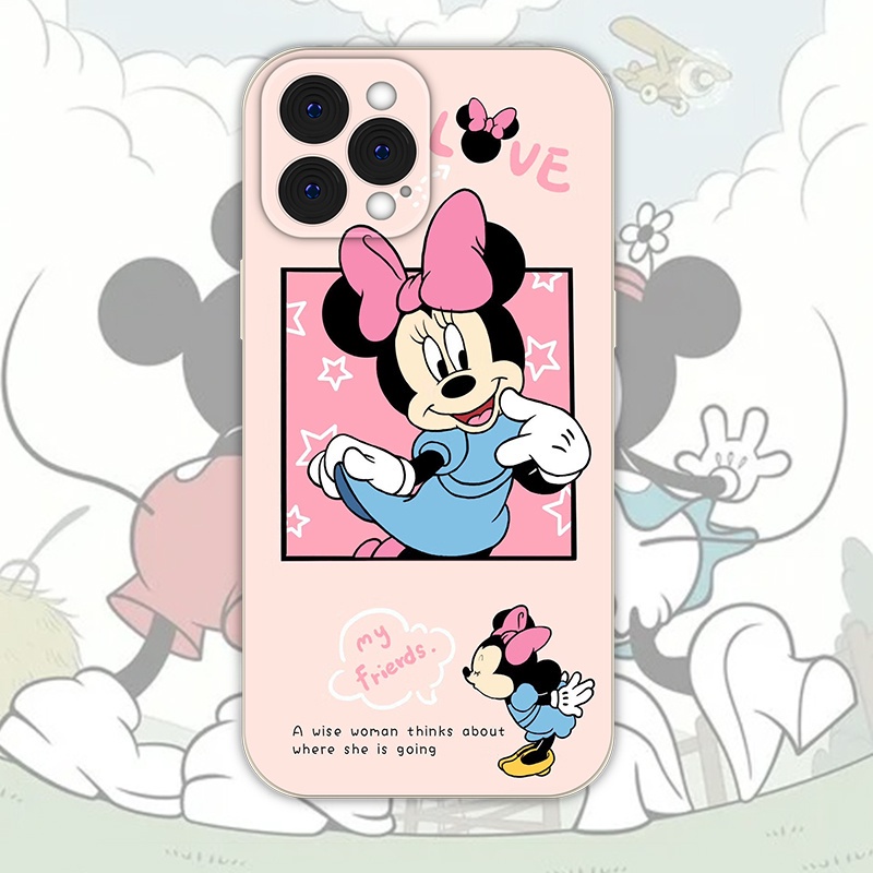Ốp điện thoại in hình chuột Mickey thích hợp cho iPhone 13 Pro Max 11 12 Pro Max 7Plus 8Plus SE 2020 X XS XR
