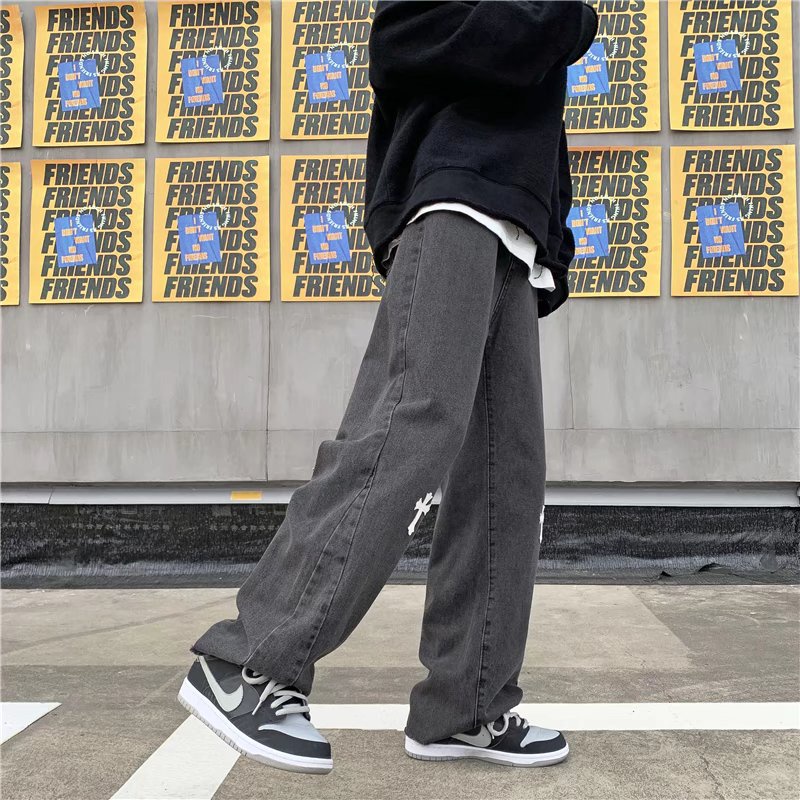 Quần jean ống rộng phong cách Hàn Quốc dành cho nam