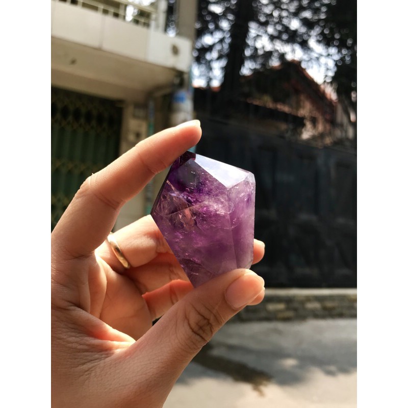 Chóp thach anh tím lục giác - Amethyst Point