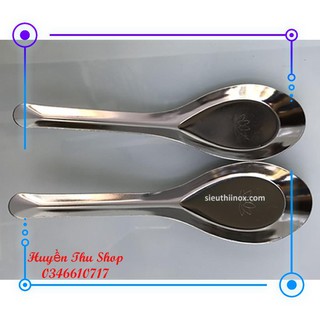 Combo 2 chiếc thìa phở inox cán dài loại dày