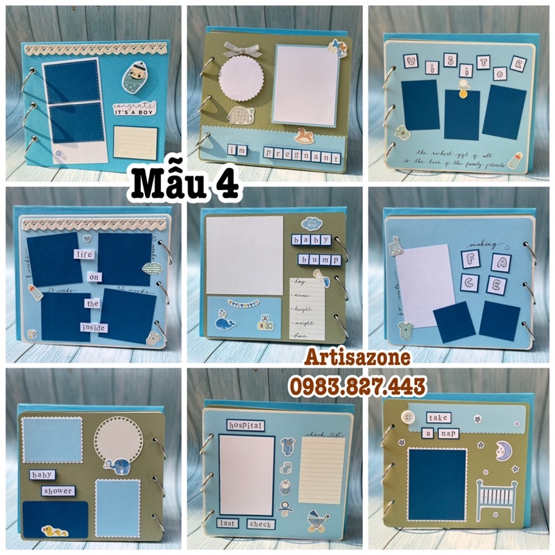 Album, Scrapbook dán ảnh Baby dành cho bé yêu - Đọc kỹ mô tả từng sản phẩm
