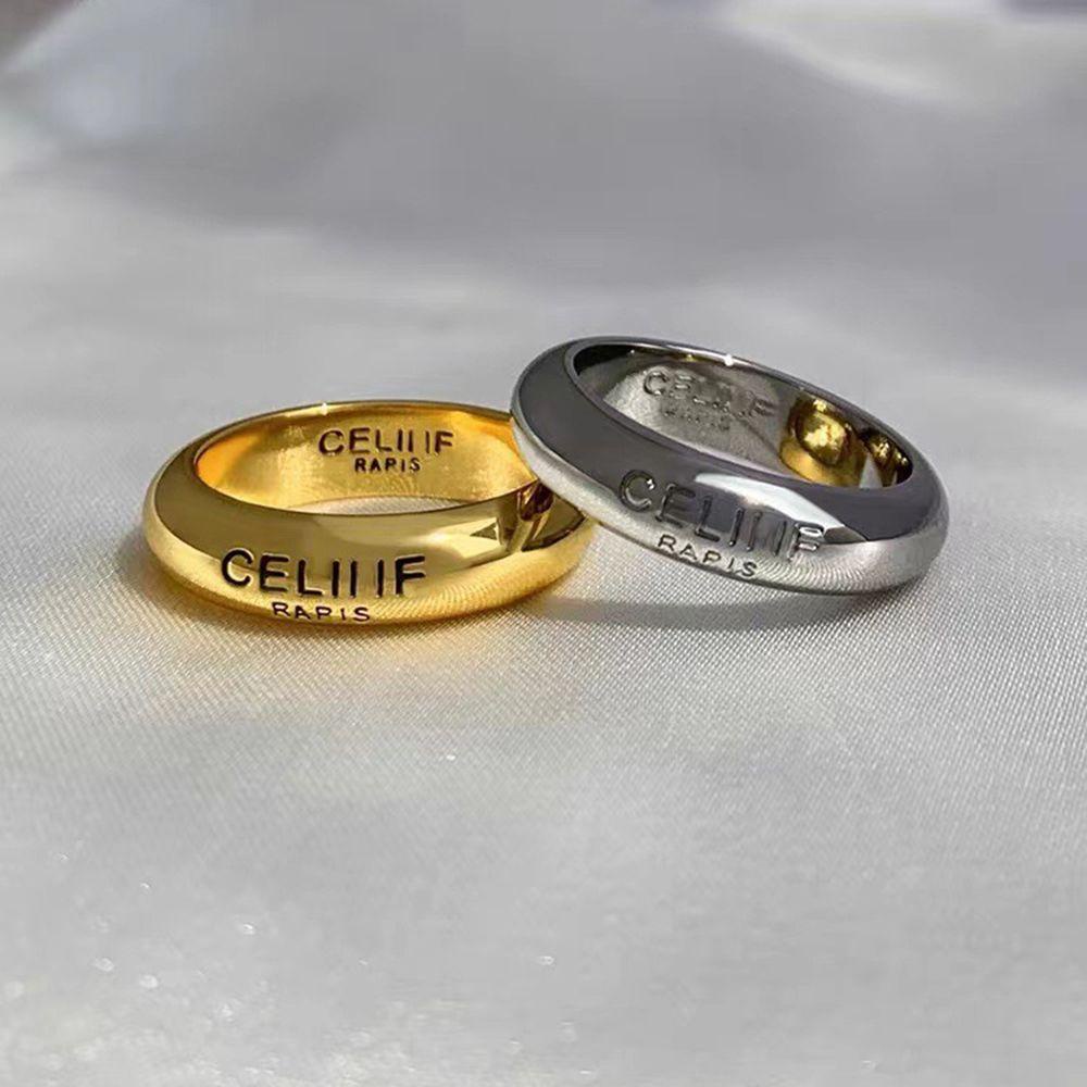 Nhẫn Cưới Khắc Chữ Celi Sáng Tạo Cho Cặp Đôi