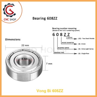 Vòng Bi 608 8MM