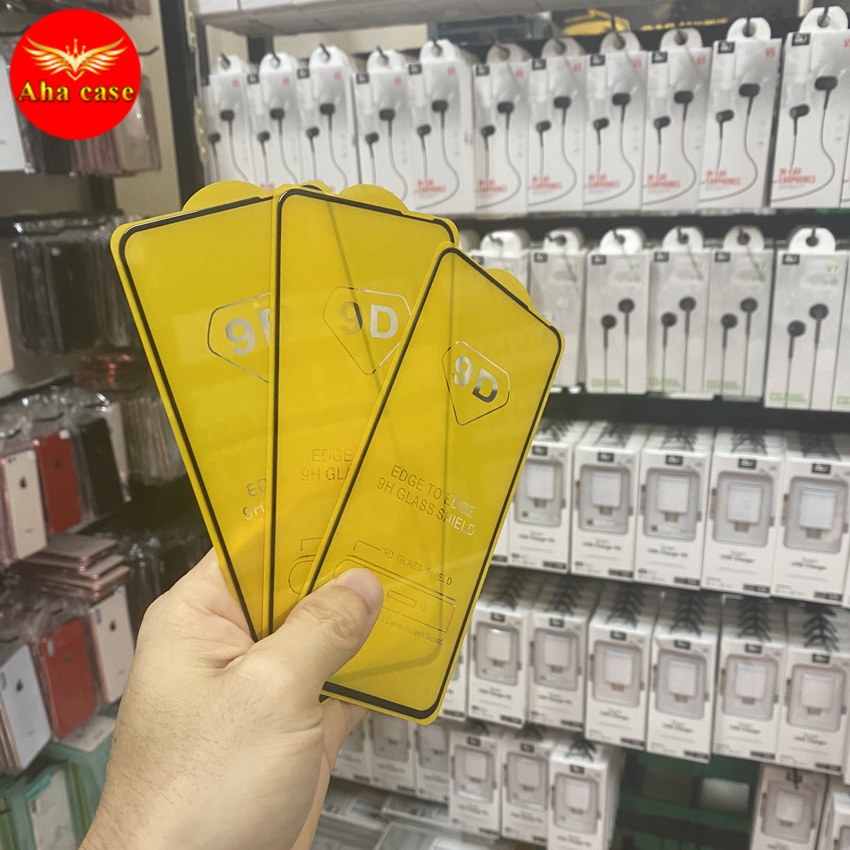 Kính Cường Lực Oppo A15, A54, A55, Reno 2/2F/3/4/5/ Reno 6 Full màn hình 9D, miếng dán màn hình,kèm giấy lau kính