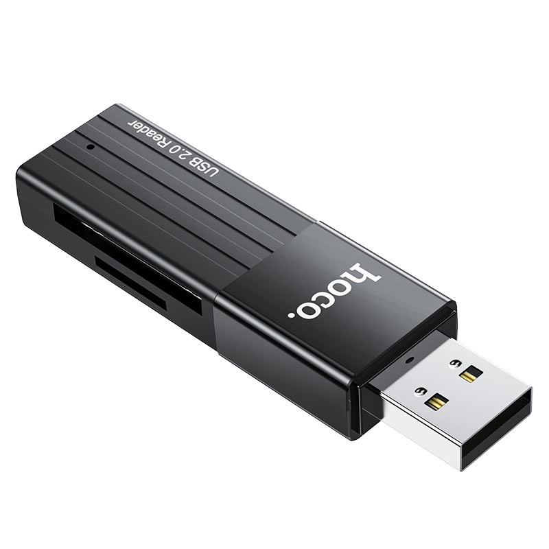 Đầu Đọc Thẻ Nhớ TF/SD Hoco HB20 2 in 1 USB2.0/USB3.0 Chính Hãng Có Lắp Đậy
