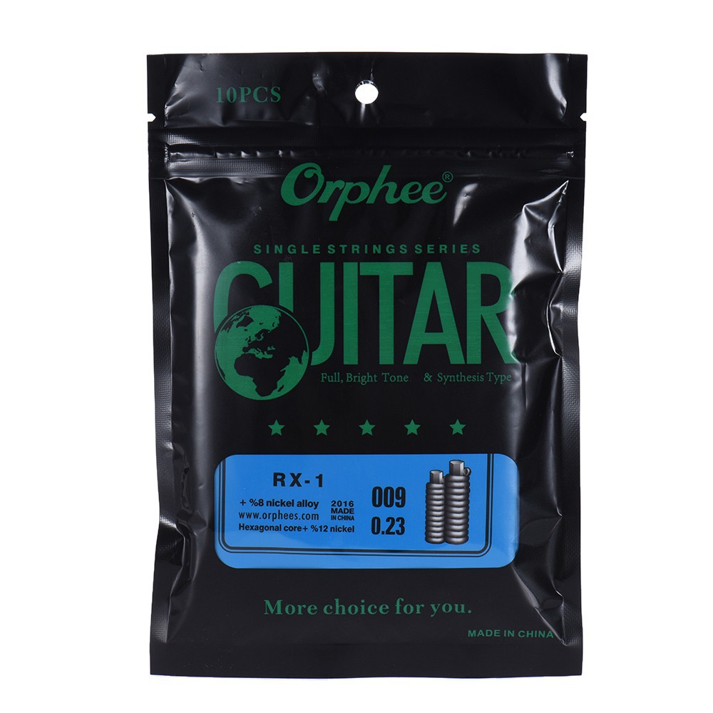 ORPHEE Set 10 Dây Đèn Cho Đàn Ghi Ta Điện Rx-1 / Rx-2 / Rx-3 1st E-String