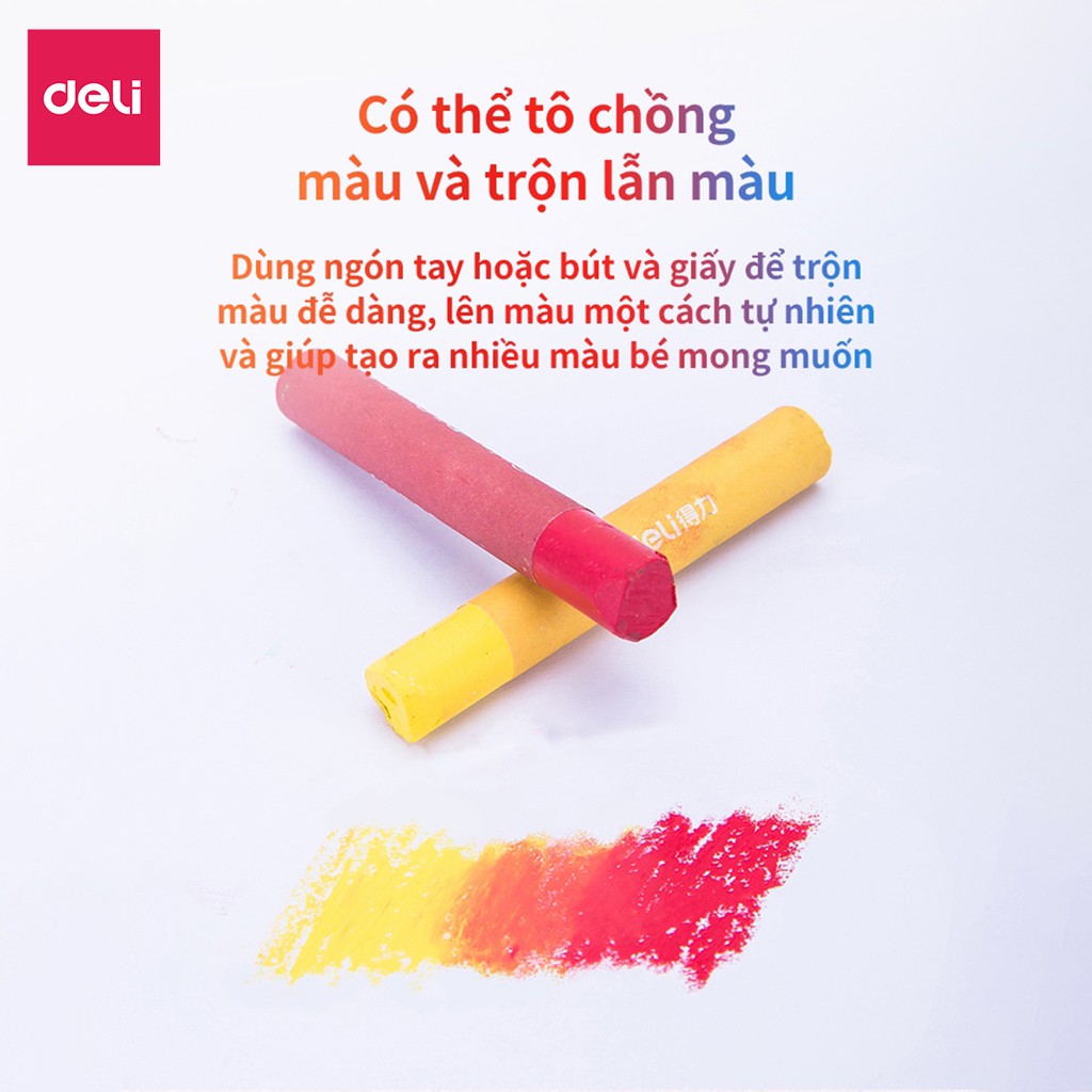 Bút sáp dầu chuyên nghiệp Deli - Hộp giấy - 24/36/48 màu - 72087 / 72088 / 72089