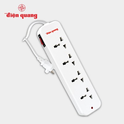 [HỎA TỐC] Ổ cắm điện đa năng Điện Quang ĐQ ESK02 (4 lỗ 3 chấu) chịu tải cao, tự ngắt khi quá tải, Bảo hành 12 tháng