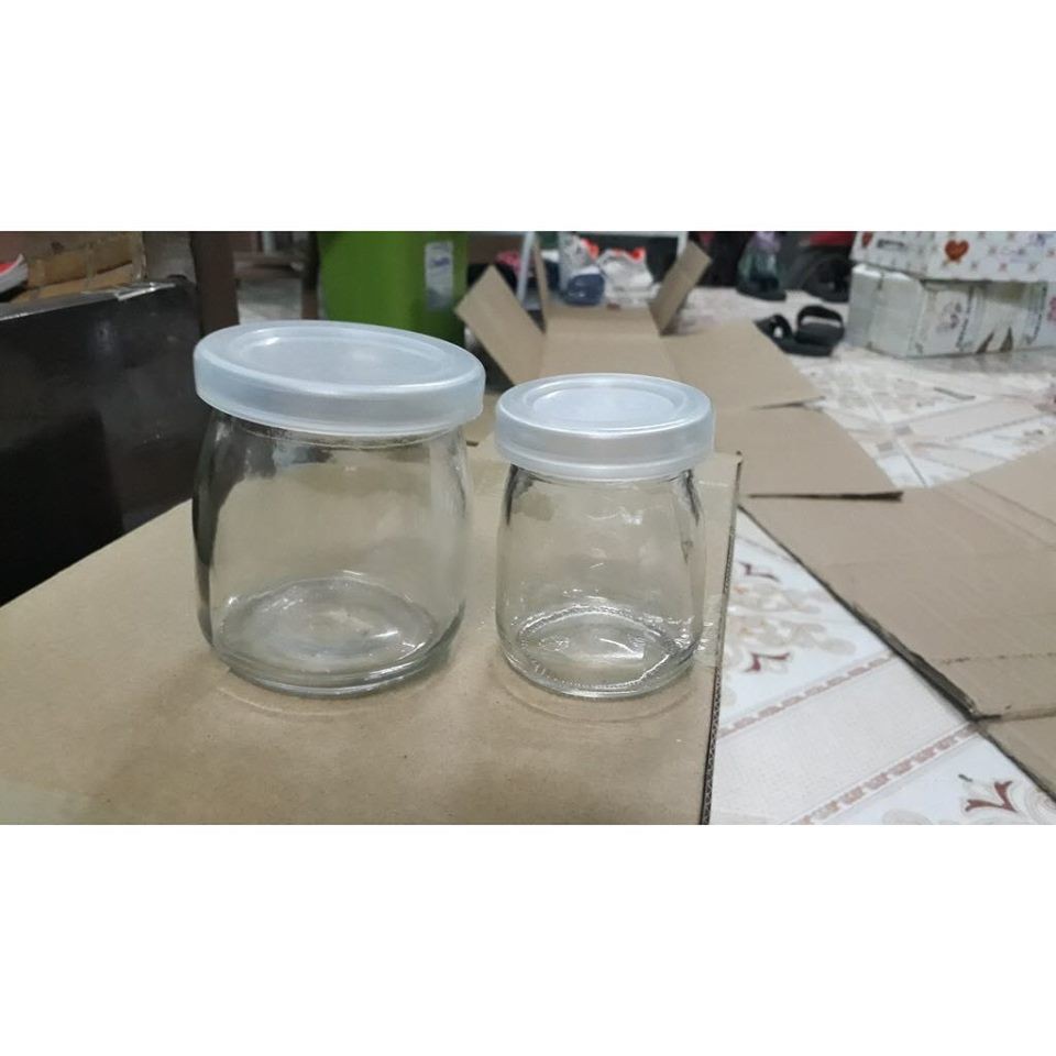 HŨ THỦY TINH CÓ NẮP LÀM SỮA CHUA 200ML, 100ML