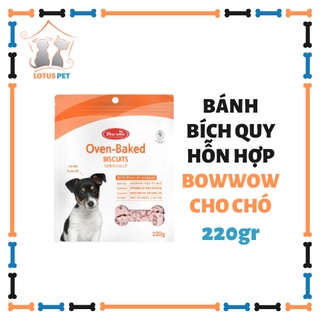 Bánh bích quy hỗn hợp Bowwow cho chó - 220gr - Bổ sung năng lượng, kích thích ăn ngon