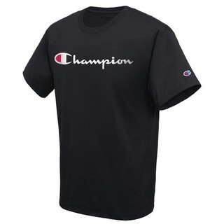 áo Champion Logo trước ngực loại vải GT cao cấp màu Đen BLACK